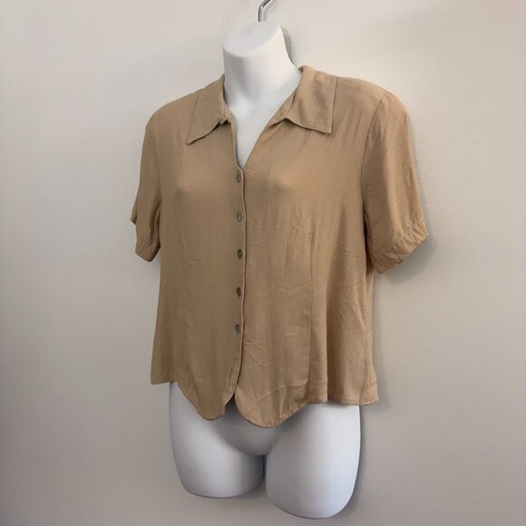 Vintage Notations Petite Button-Front Blouse | Sz 10P - Picture 3 of 9